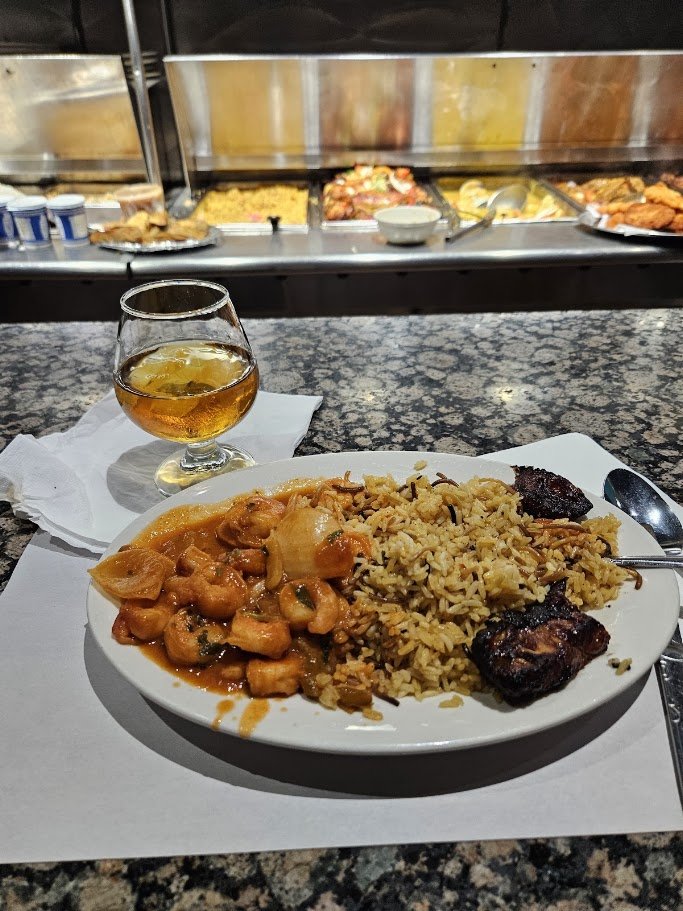 Dominican restaurant interior with a simple, low-key look.